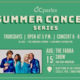 OC Parks Summer Concert Series The Fabba Show on August 15