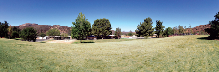 Panorama of school grounds