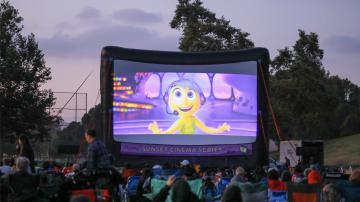 Moviegoers at a screening of Inside Out 2 at Craig Regional Park.