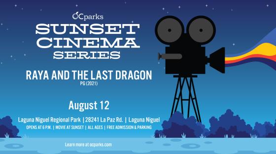 Sunset Cinema- Raya and the Last Dragon (2021) on Aug. 12 at Laguna Niguel Regional Park