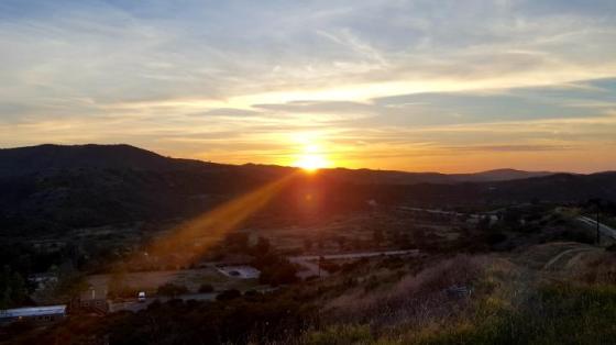 Sunset Fitness Hike on Paved Hicks Haul Road: Both Sides of Loma Ridge