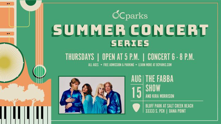 OC Parks Summer Concert Series The Fabba Show on August 15