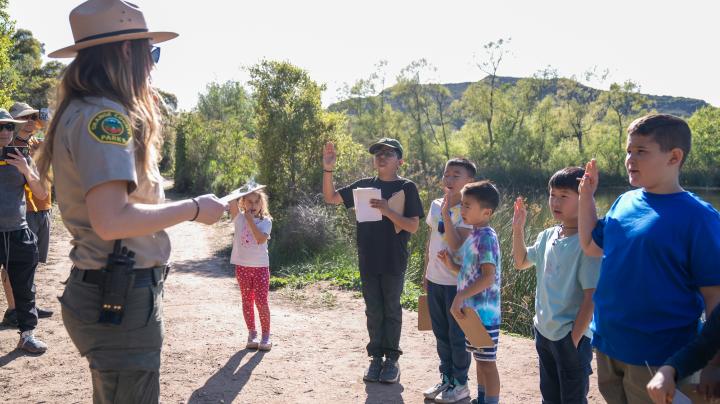 Jr. ranger oath Laguna Coast 