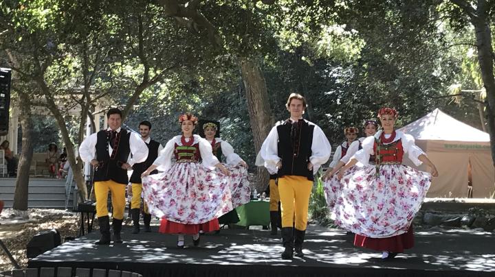 Polish dancers on stage