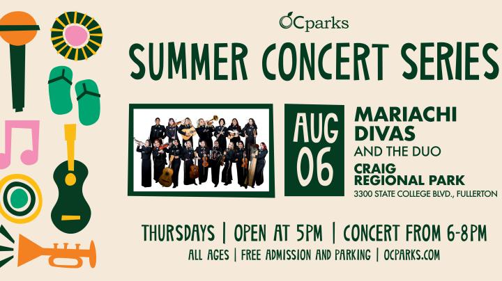 OC Parks Summer Concert Series Mariachi Divas on August 6