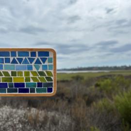 Mosaic in front of the bay