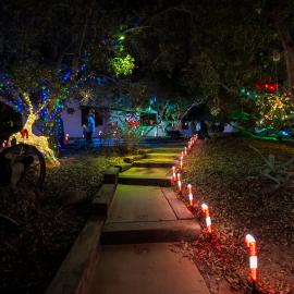 Festive lights at Holiday Lights at Heritage Hill Historical Park