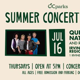2026 Summer Concert Series Queen Nation event on July 16 at Irvine Regional Park.